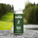 Caddie Early Bird with golf course in background